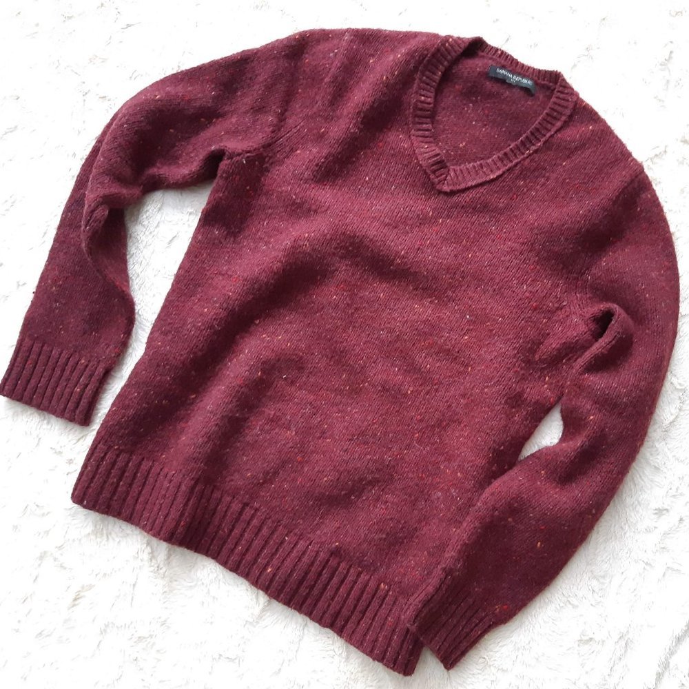 banana republic burgundy wool sweater